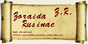 Zoraida Rusinac vizit kartica